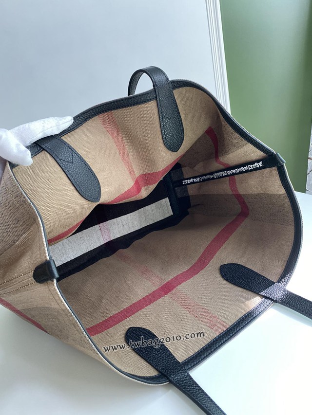 Burberry專門店新款雙面兩用托特包 巴寶莉塗鴉圖案手提購物袋 yxb1361